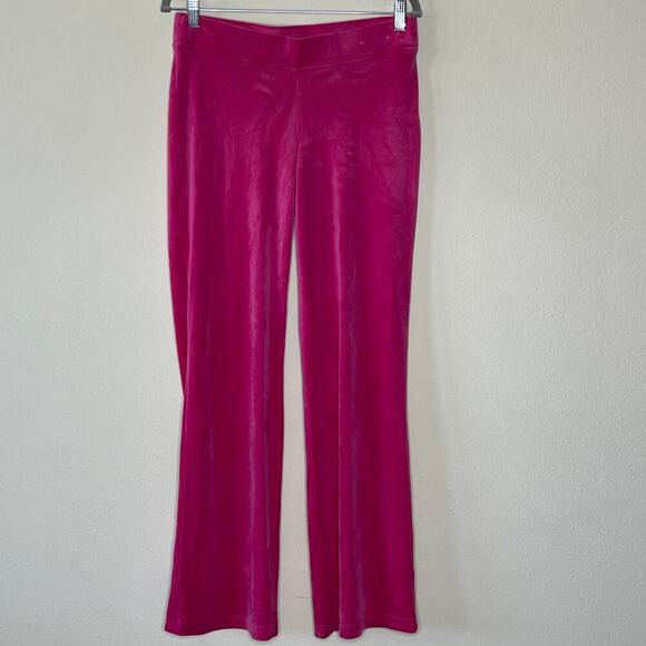 JUICY COUTURE PINK VELVET STRAIGHT LEG PANT SIZE M - Picture 1 of 6